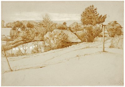 A Wooded Landscape with a Cottage by George Richmond